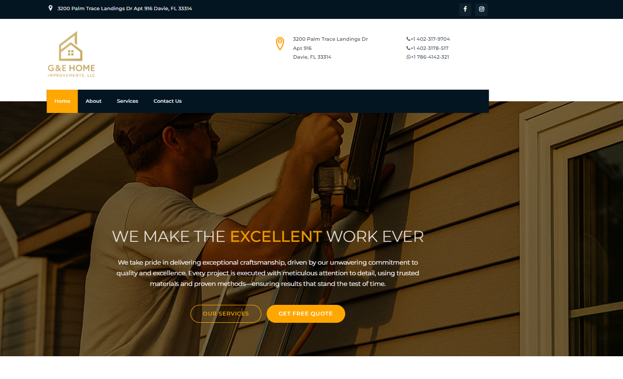 Portal corporativo G&E Home Improvements